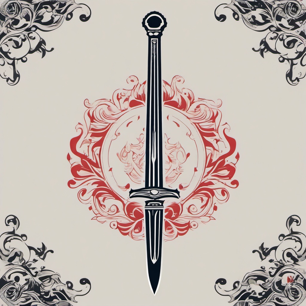 sword tattoo simple  simple vector color tattoo