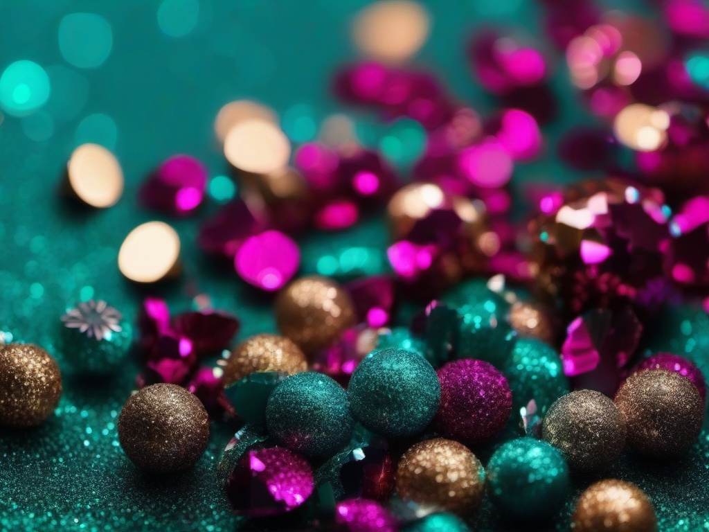 Teal Glitter Background  