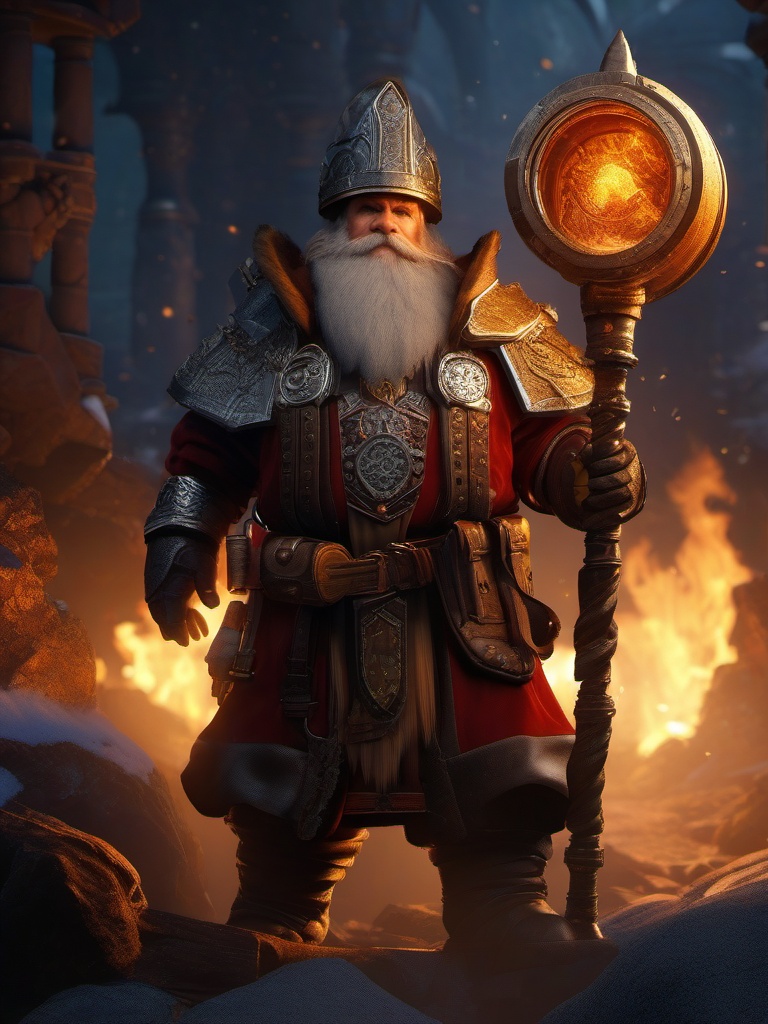 Ignar Fireforge, a dwarf artificer inventing ingenious gadgets detailed matte painting, deep color, fantastical, intricate detail, splash screen, complementary colors, fantasy concept art, 8k resolution trending on artstation unreal engine 5