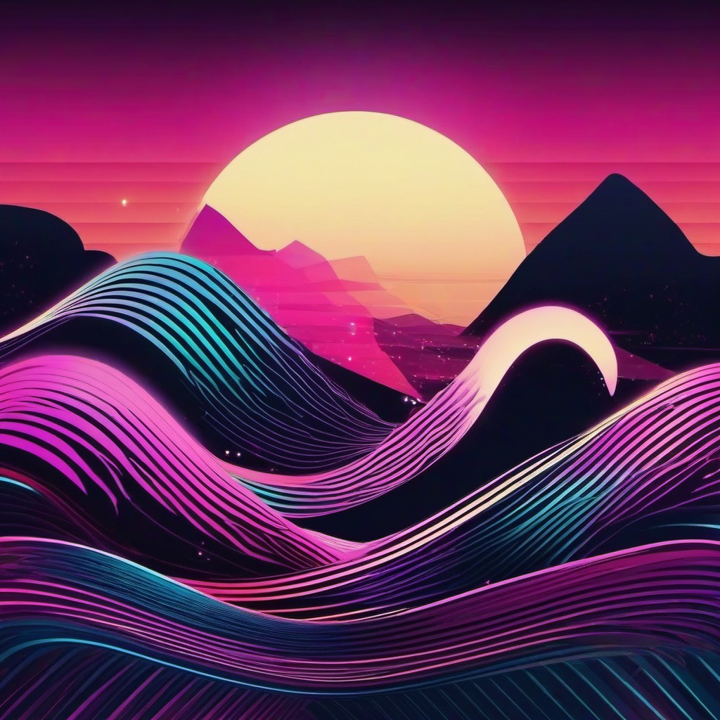 Wave Background Wallpaper - retro wave background  