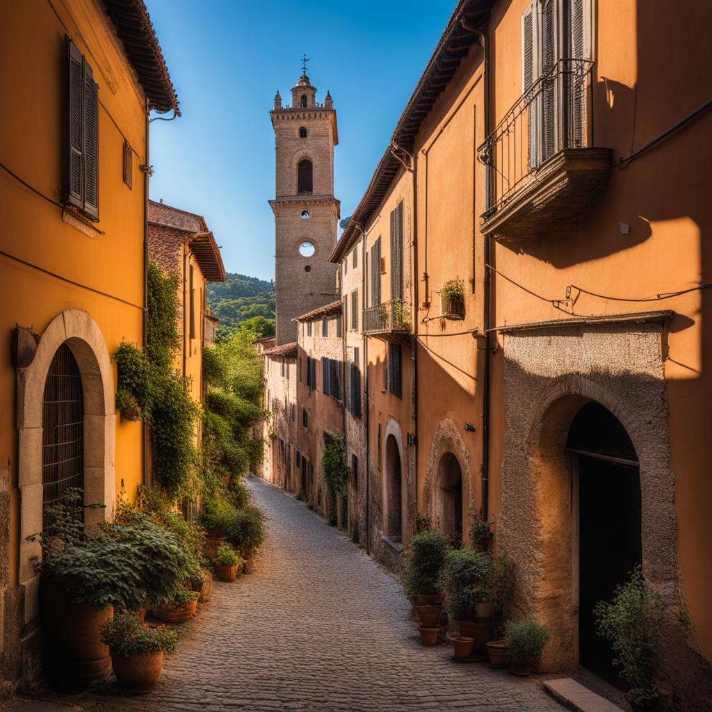 off the beaten path in lazio - illustrate the lesser-known gems of lazio, from tranquil lakes to historic towns nestled in the countryside. 