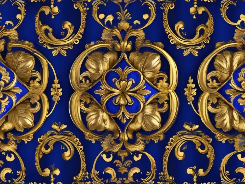 Royal Blue With Gold Background - Classic royal blue adorned with gold.  background wallpaper