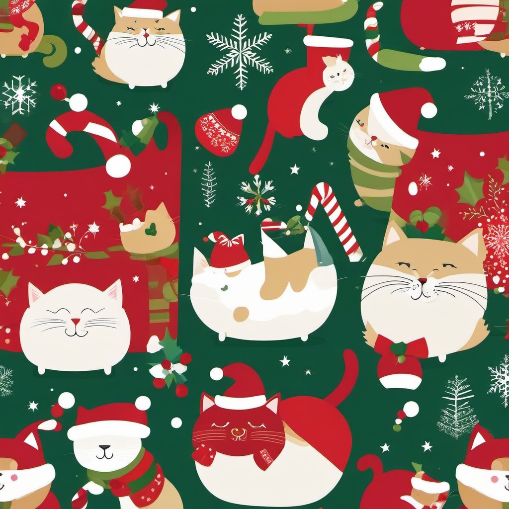 Christmas Background Wallpaper - christmas cats wallpaper  