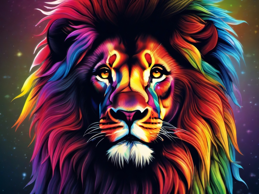 Lion Rainbow Wallpaper  