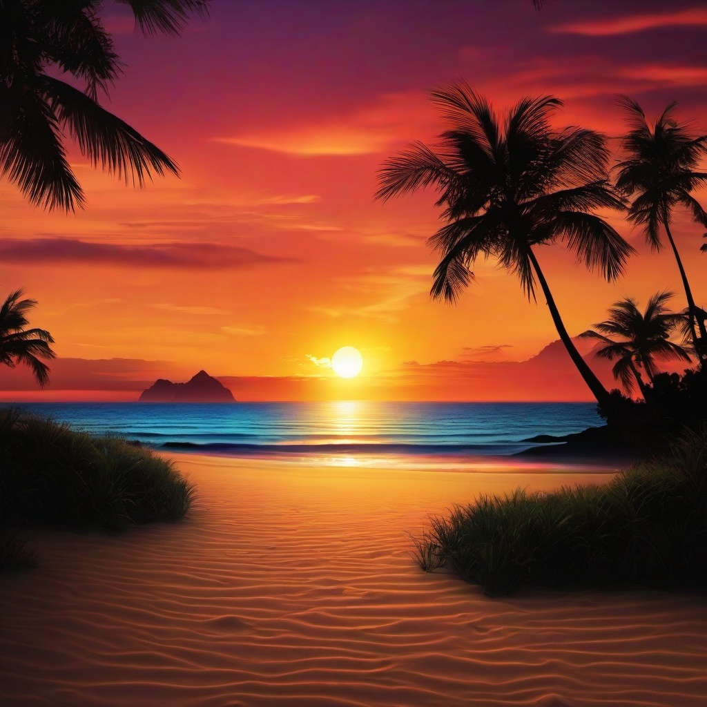 Beach Background Wallpaper - beach sunset background  