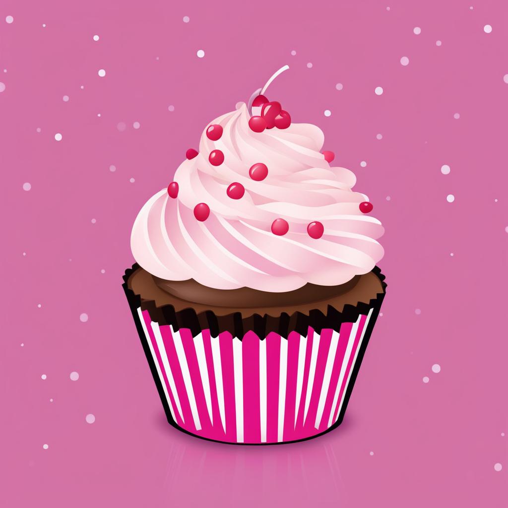 cupcake clipart - a delectable, frosted cupcake. 