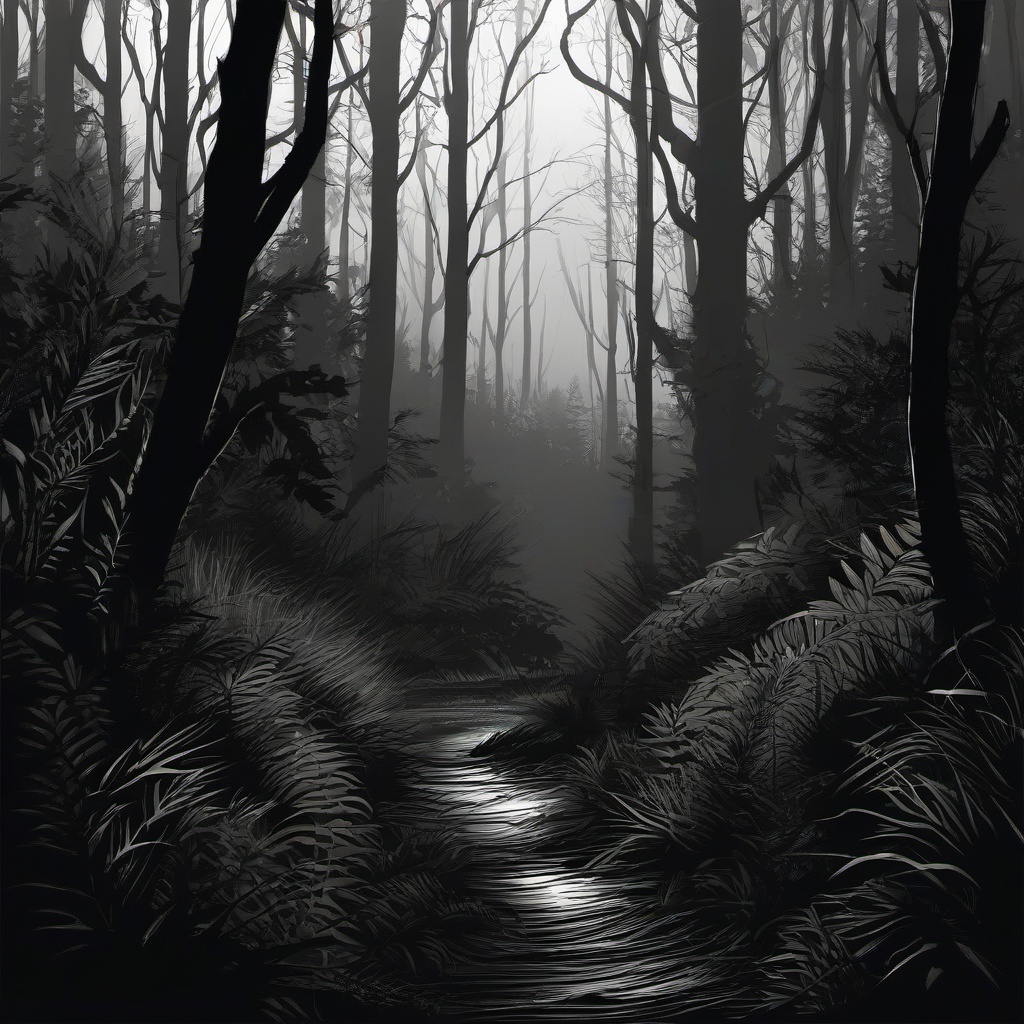 Forest Background Wallpaper - dark forest background drawing  