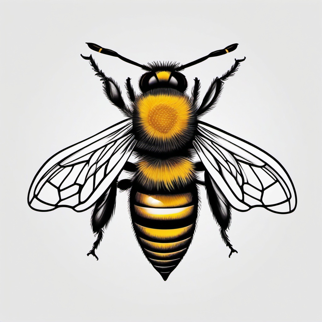 Honeybee Tattoo Ideas - Explore creative possibilities with honeybee tattoo ideas, incorporating unique elements and styles to personalize your ink.  simple tattoo,minimalist,white background