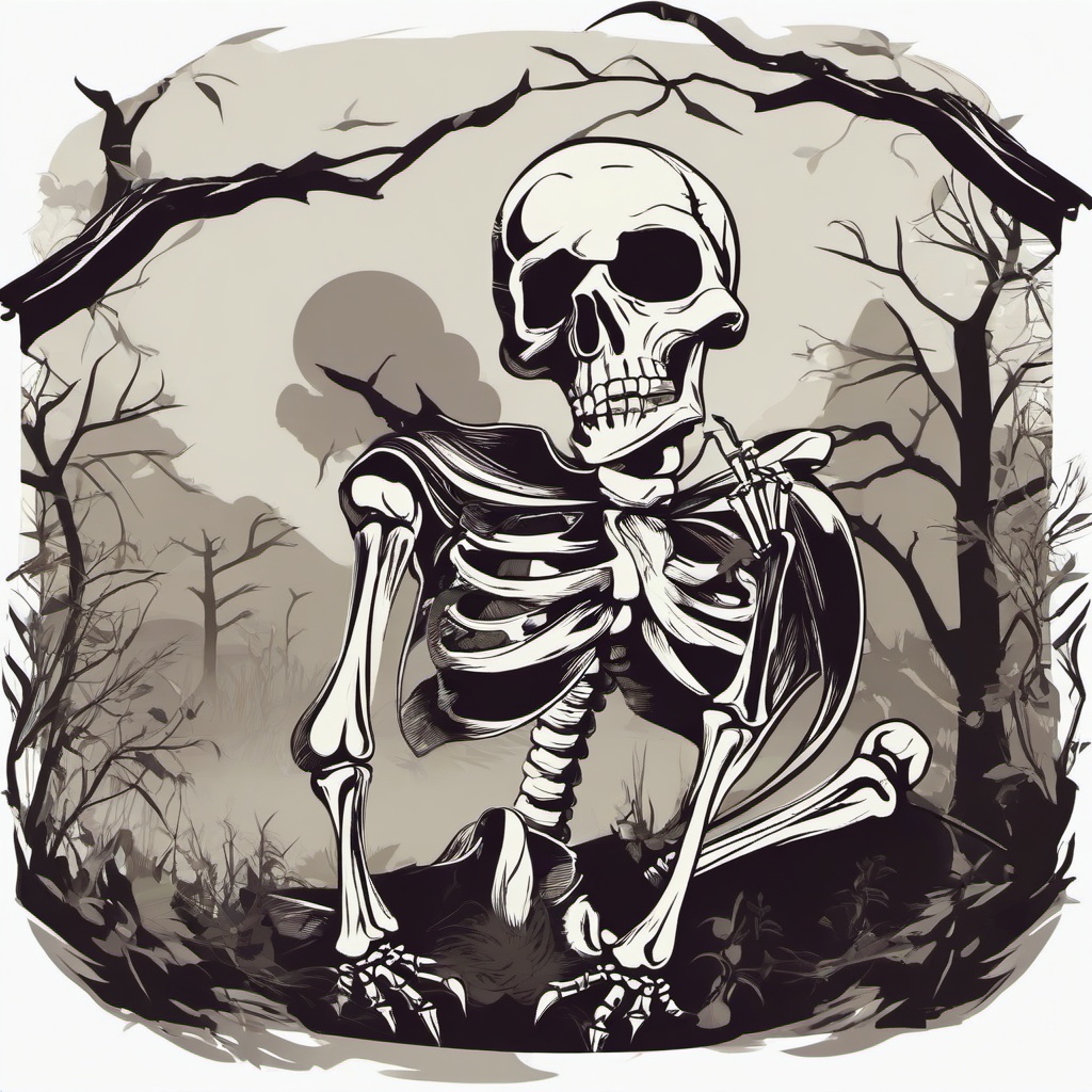 Skeleton clipart - skeleton in a costume  clipart