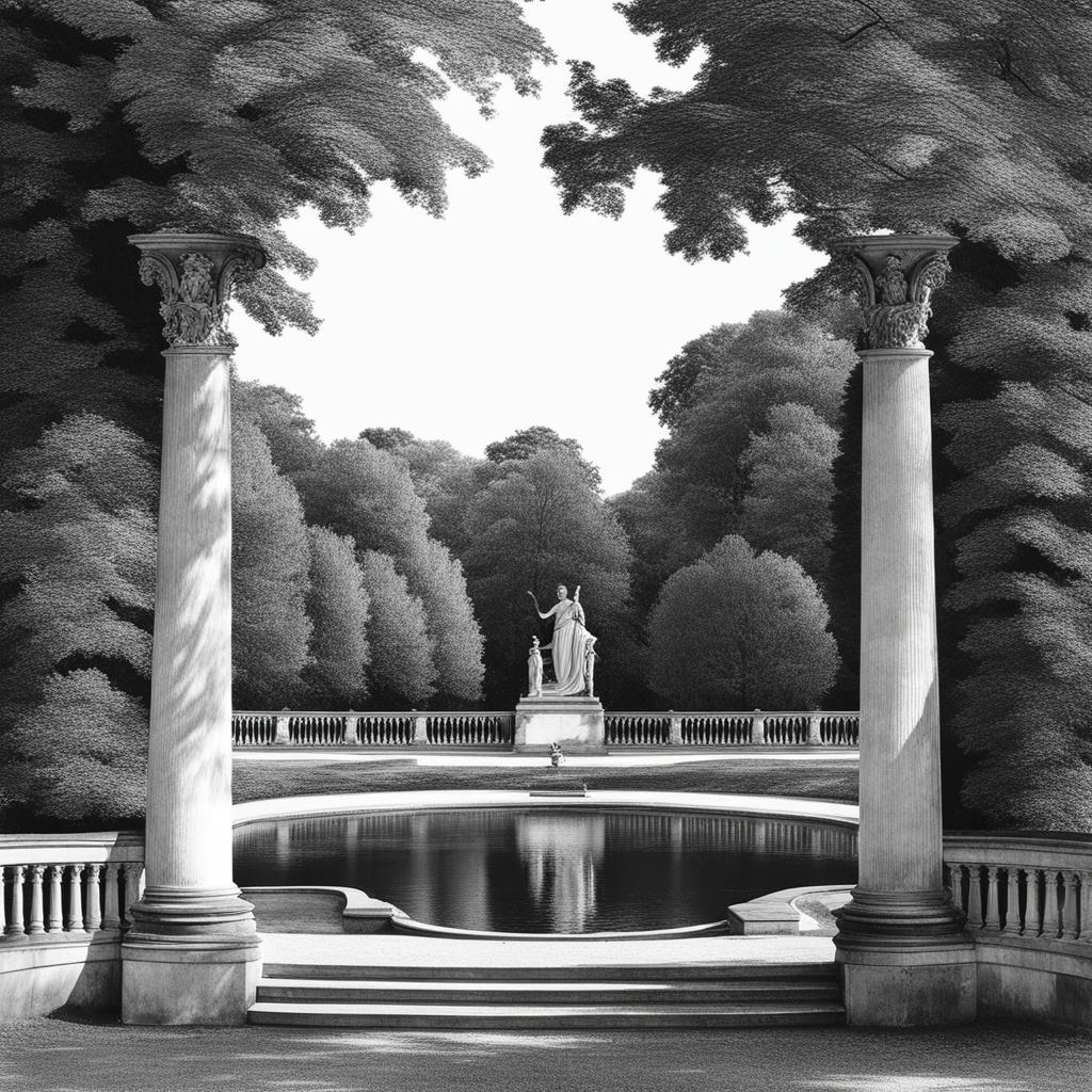 sanssouci garden secrets - sketch the hidden statues and follies within the stunning gardens of sanssouci palace in potsdam. 