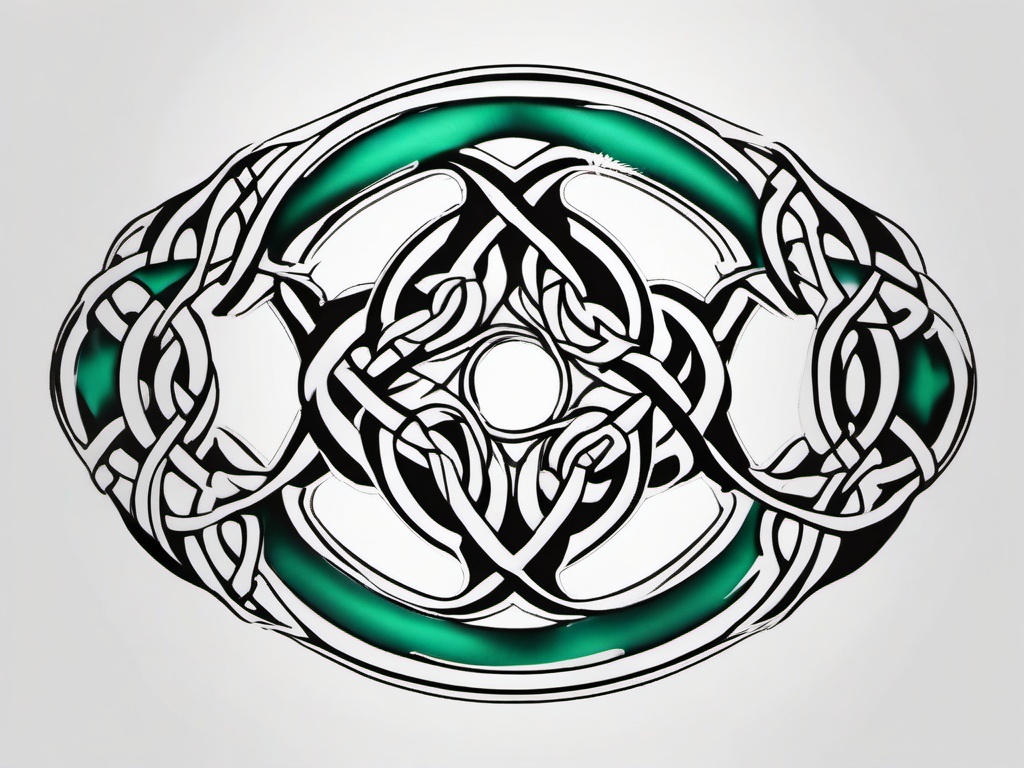 beautiful celtic tattoos  simple color tattoo,minimal,white background