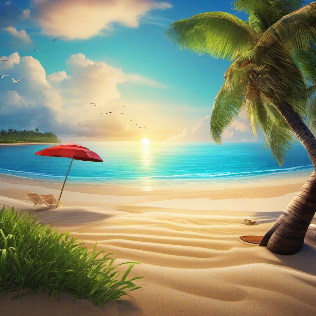 Beach background - morning beach wallpaper  