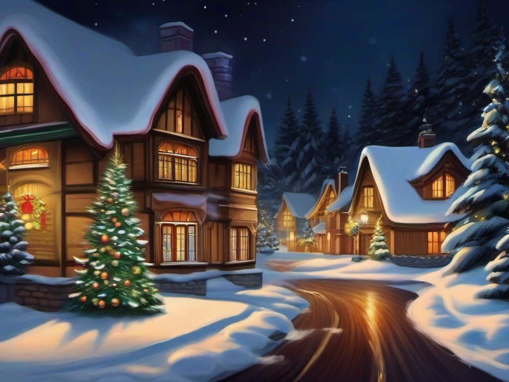 Christmas Background Painting  