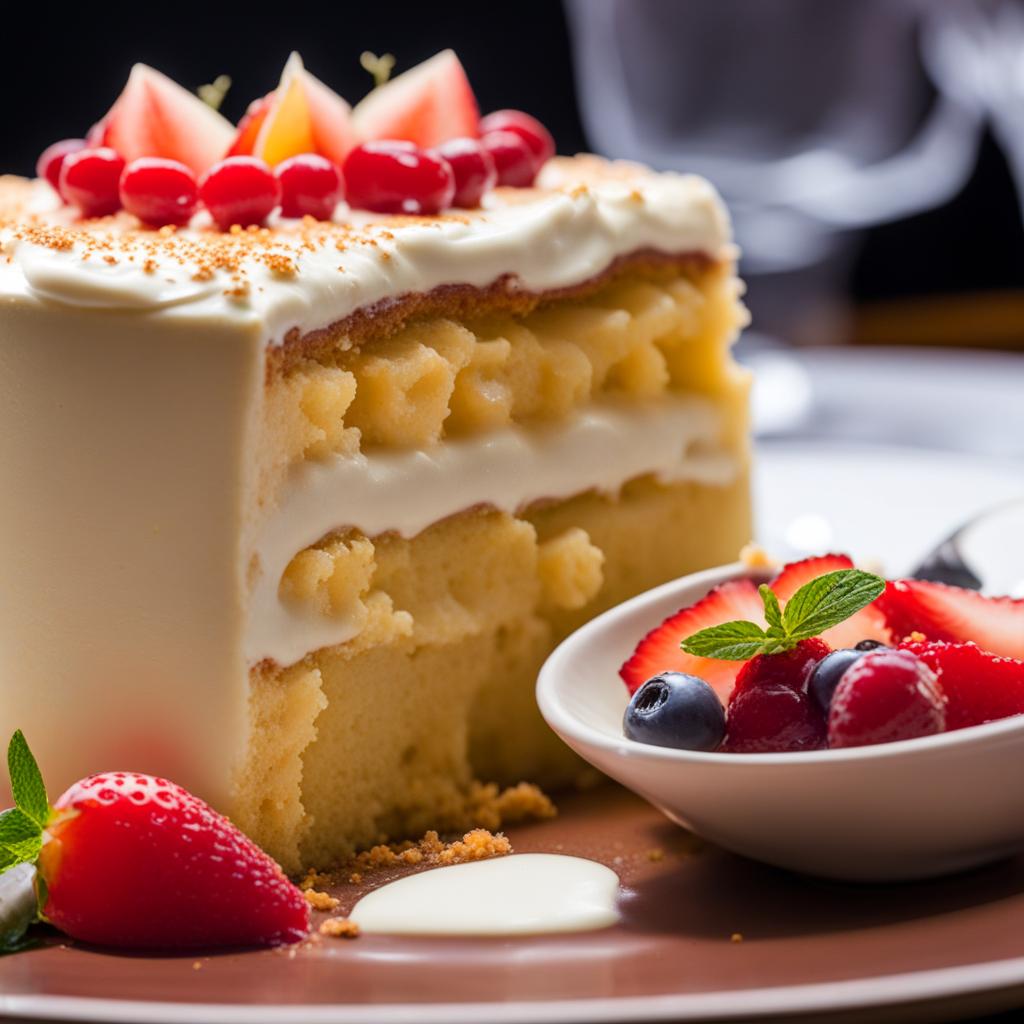 peruvian tres leches cake, relished at a lively peruvian dance performance. 