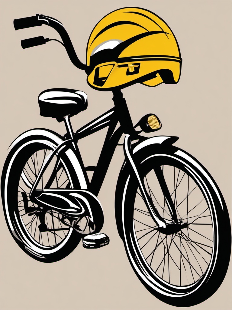 Bicycle clipart - bicycle and helmet ready for a ride  