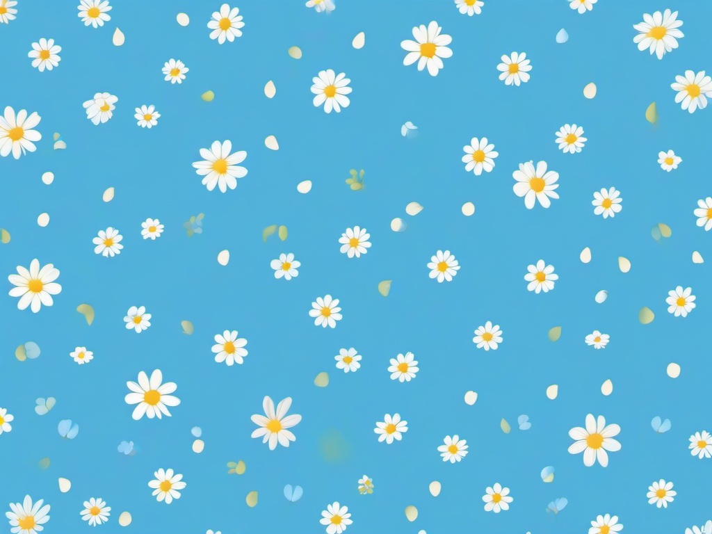 Blue Background Flower-Light blue with scattered flower illustrations for a refreshing feel  background wallpaper