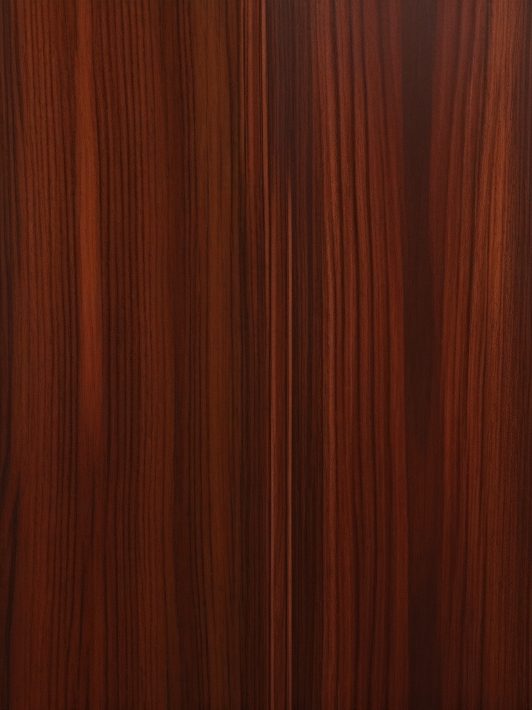 Mahogany wood in deep, warm shades with a glossy, elegant sheen top view, product photoshoot realistic background, hyper detail, high resolution