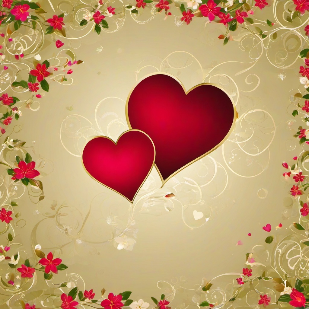 Heart Background Wallpaper - heart and flower background  