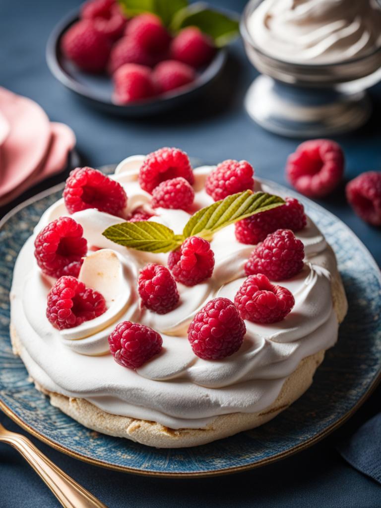 raspberry pavlova, a new zealand twist on a classic, indulged at a beachside picnic in auckland. 