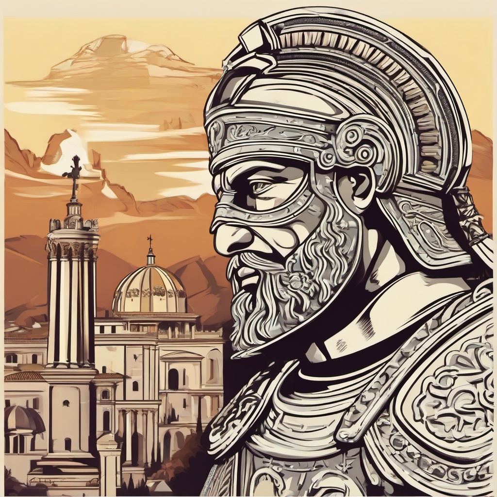 Roman guarda  , vector illustration, clipart