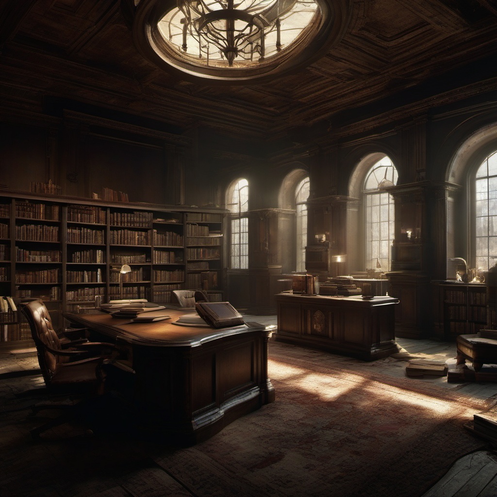 In a post-apocalyptic wasteland, lone survivor seeks shelter in a decrepit library and stumbles upon a tome of forbidden knowledge.  8k, hyper realistic, cinematic