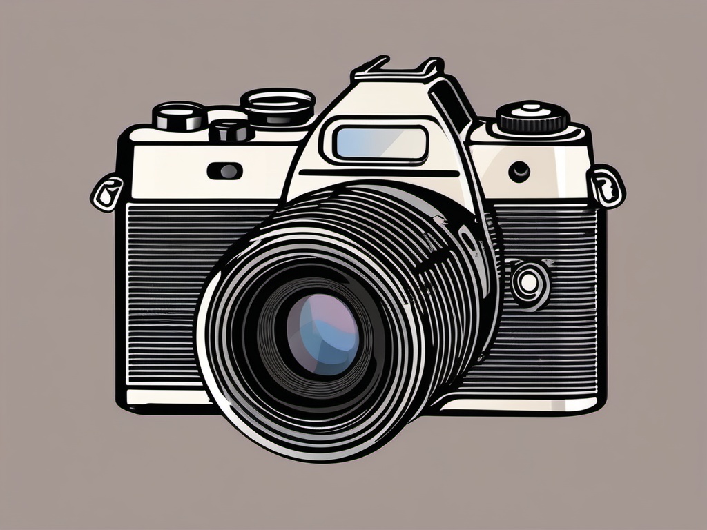 Camera clipart - Digital camera for capturing photos and videos, ,vector color clipart,minimal