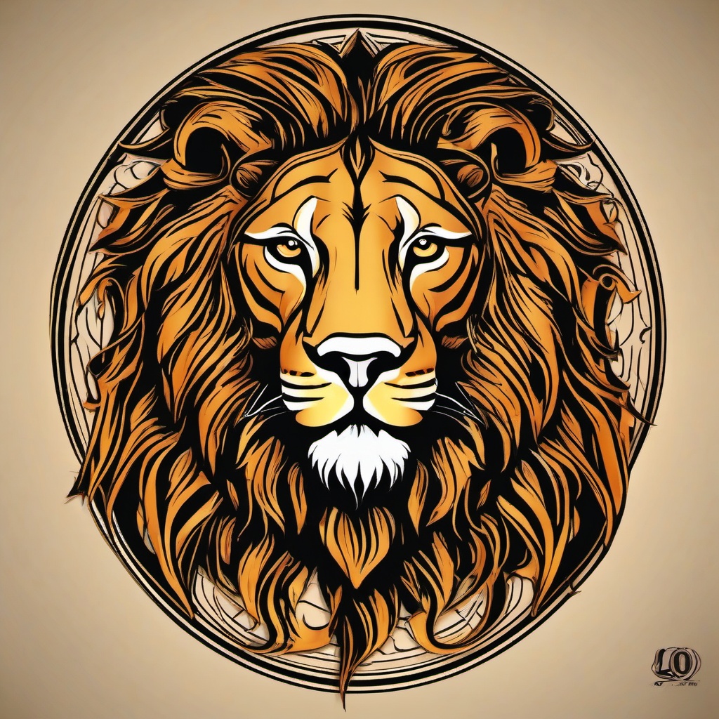 leo sign tattoo designs  simple vector color tattoo