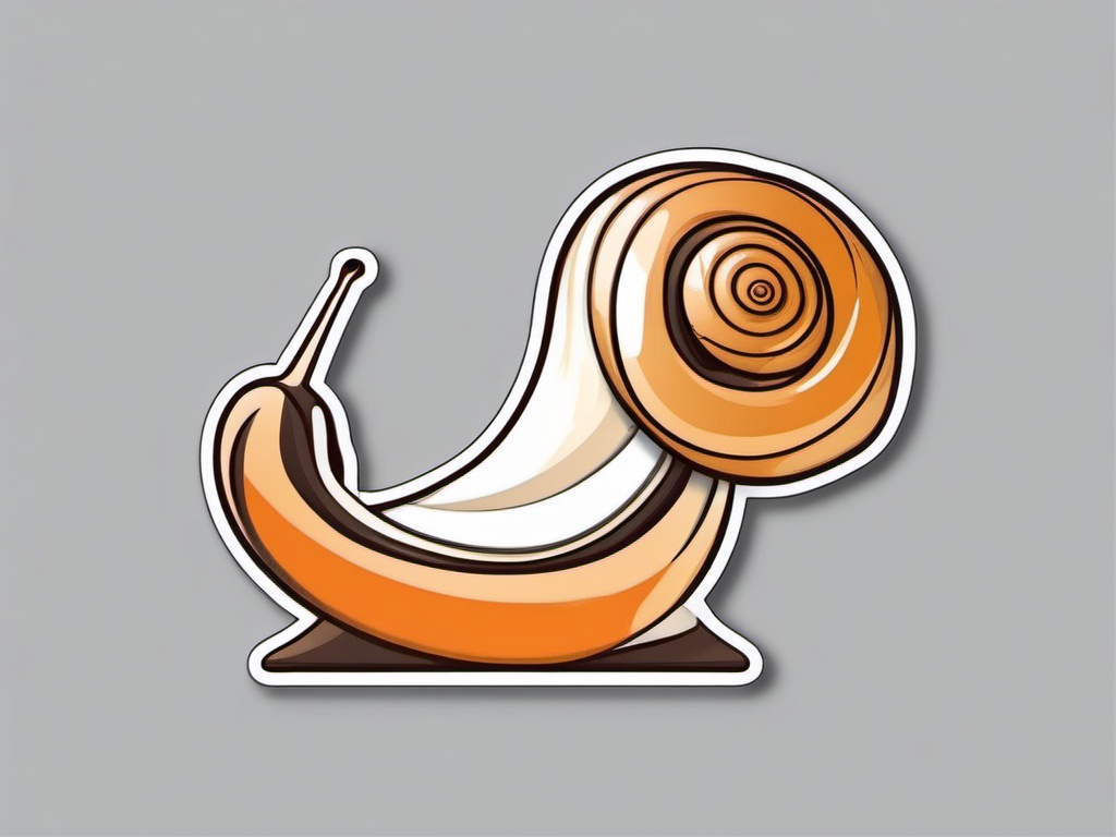 Snail Emoji Sticker - Slow and steady, , sticker vector art, minimalist design