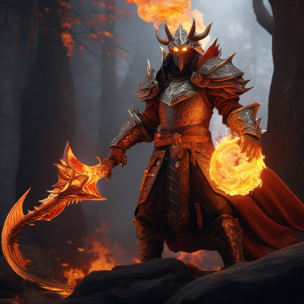 Vorenthar Flamebeard, a dragonborn sorcerer with a fiery disposition detailed matte painting, deep color, fantastical, intricate detail, splash screen, complementary colors, fantasy concept art, 8k resolution trending on artstation unreal engine 5