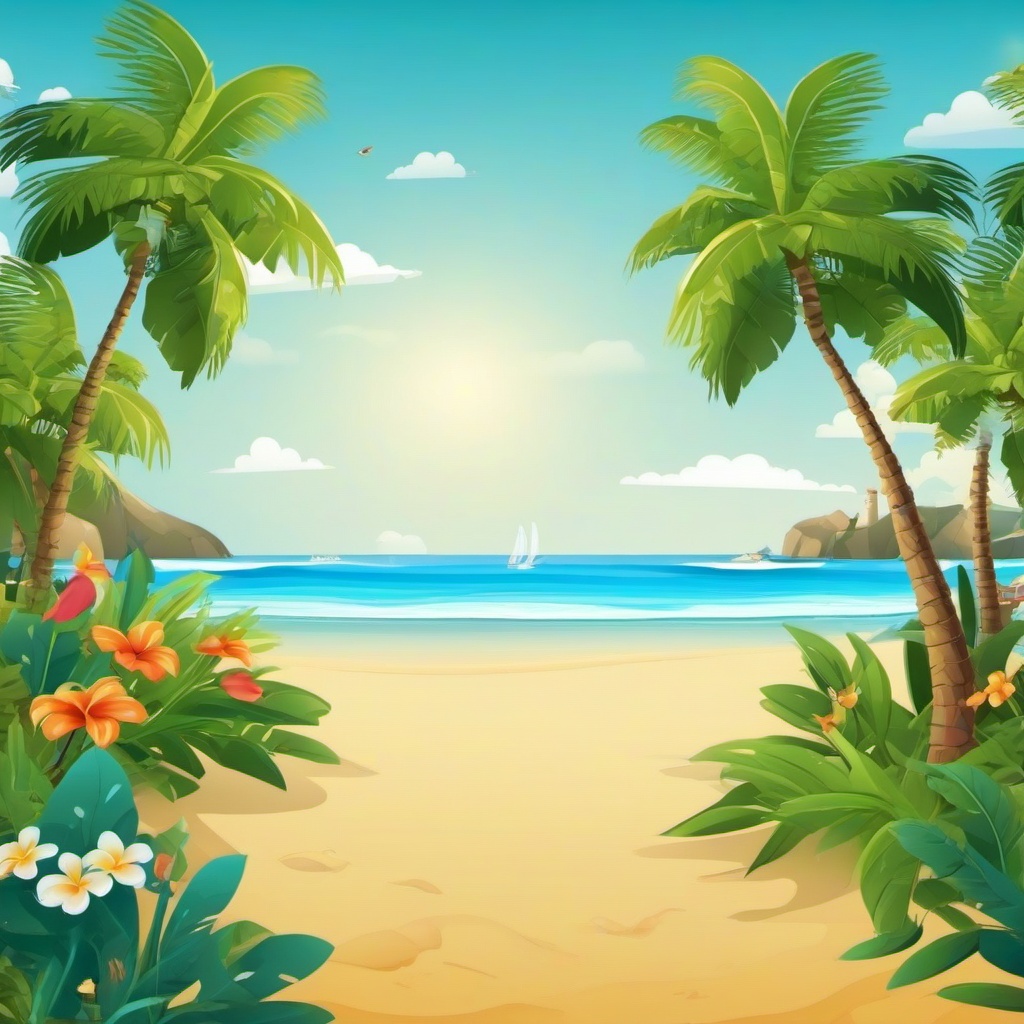 Beach background - beach cartoon background hd  