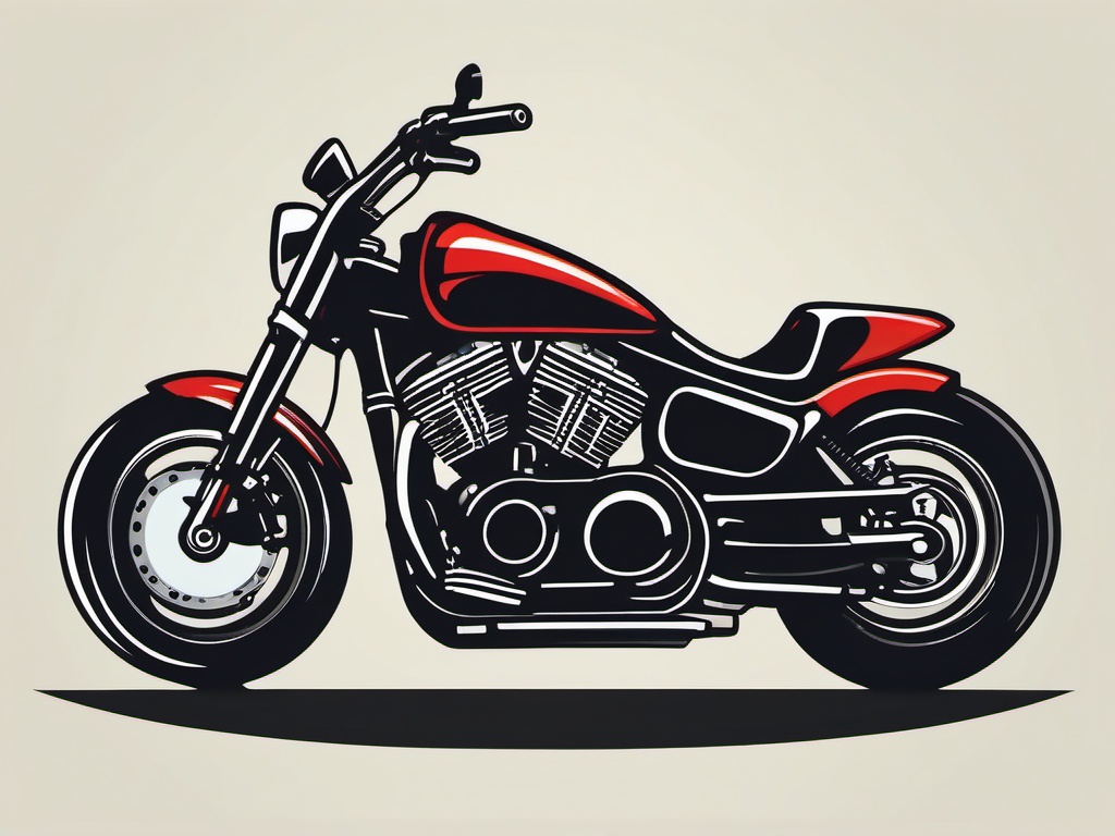 Motorcycle Clipart - A cool motorcycle for a thrilling ride.  color vector clipart, minimal style