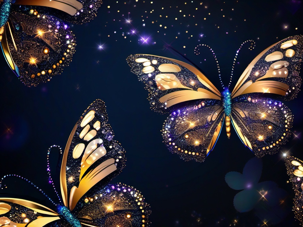 Sparkly Butterfly Background  