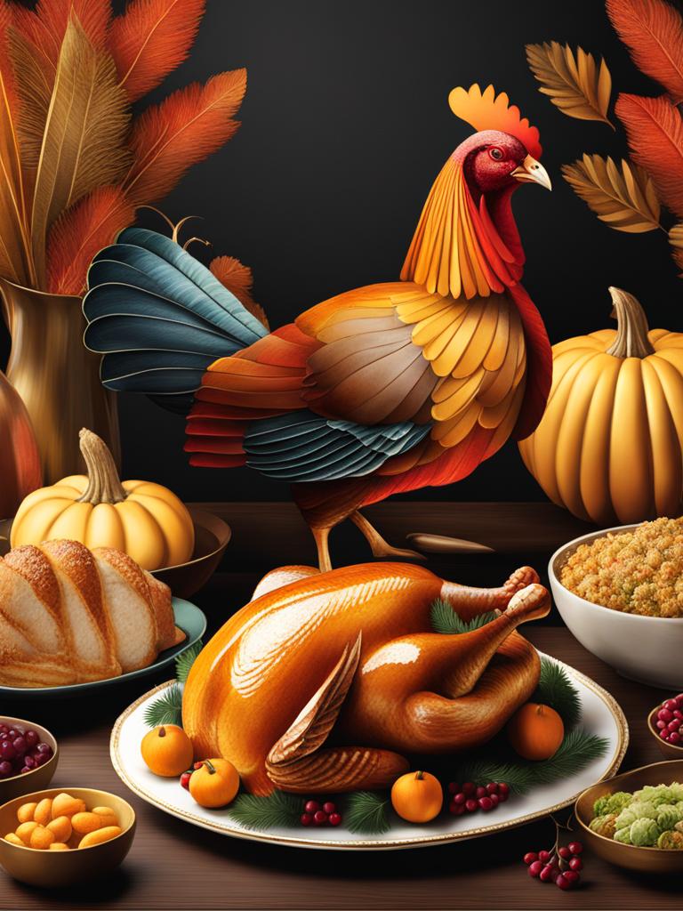 happy thanksgiving clipart - a sumptuous thanksgiving turkey, golden and succulent, a feast for gratitude 