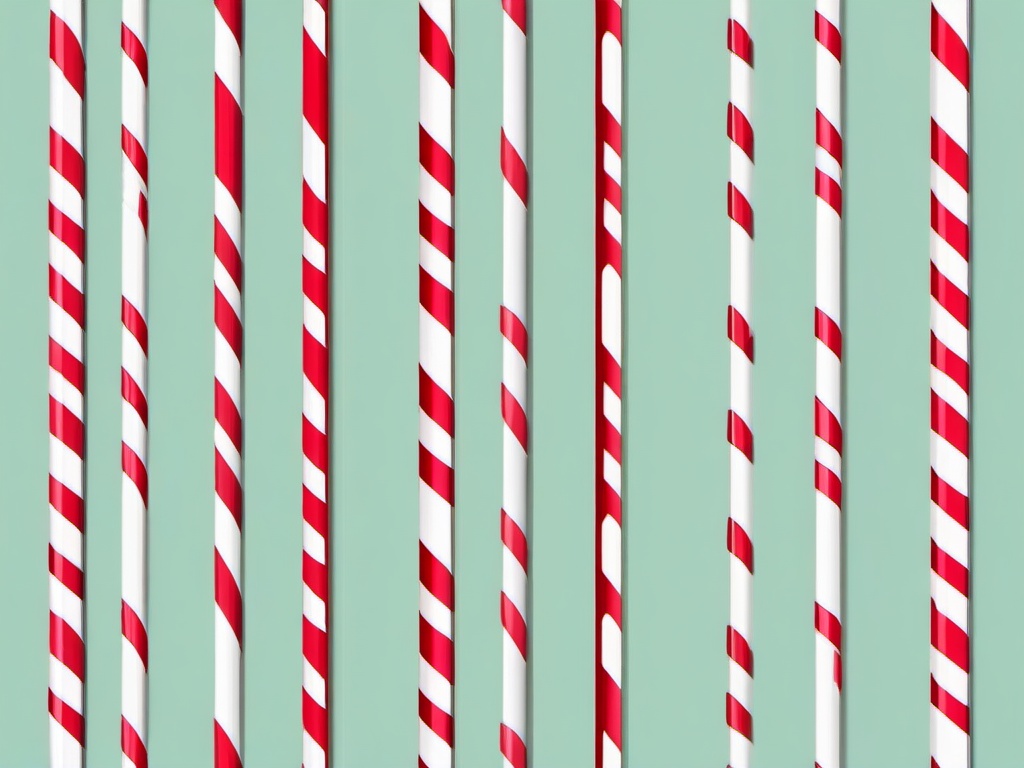 Candy Cane clipart - candy cane hanging from a Christmas tree  color,minimalist,vector clipart