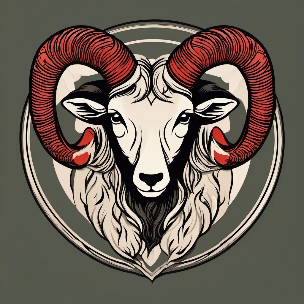 aries sign symbol tattoo  simple vector color tattoo