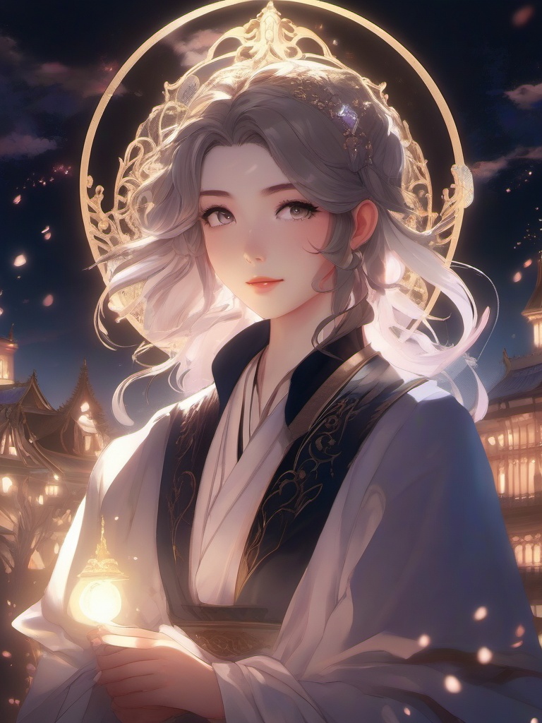 Mythical creature in a magical kingdom. , aesthetic anime, portrait, centered, head and hair visible, pfp