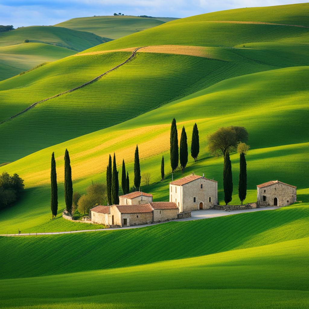 breathtaking basilicata - paint a breathtaking landscape from the lesser-explored region of basilicata, with rolling hills and quaint villages. 