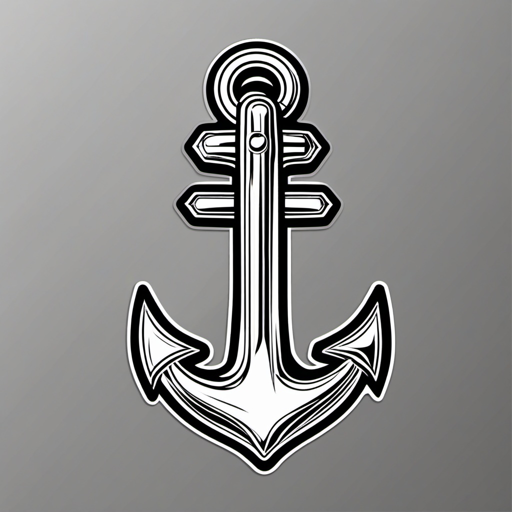 Anchor Emoji Sticker - Nautical stability, , sticker vector art, minimalist design