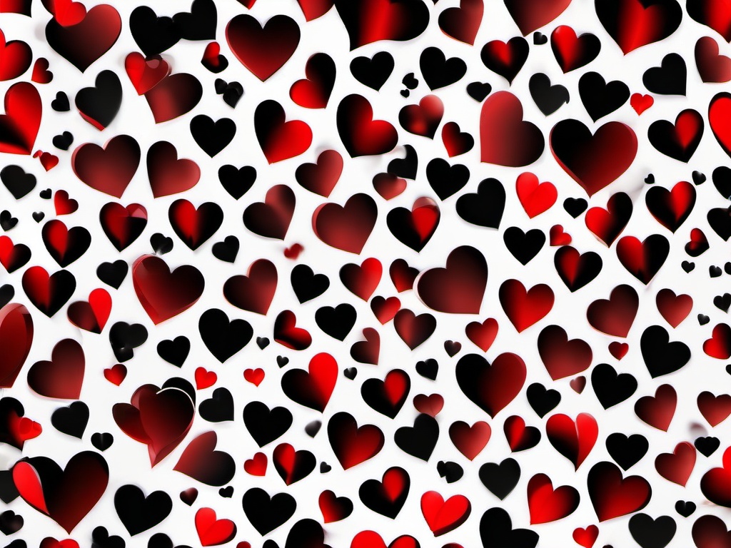 Red And Black Heart Background-Black with bold red hearts, creating a romantic, striking contrast  background wallpaper