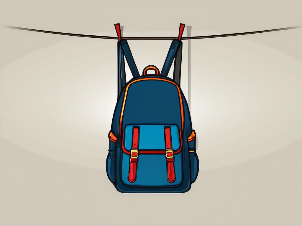 Backpack clipart - backpack hanging on a hook  clipart