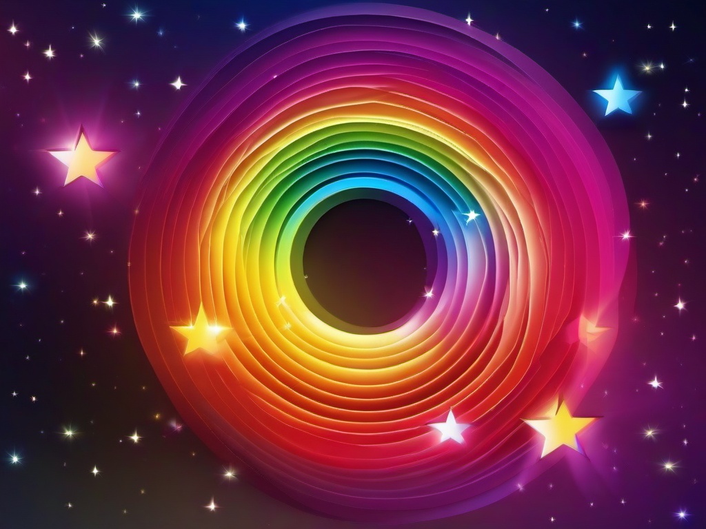 Star Rainbow Background  