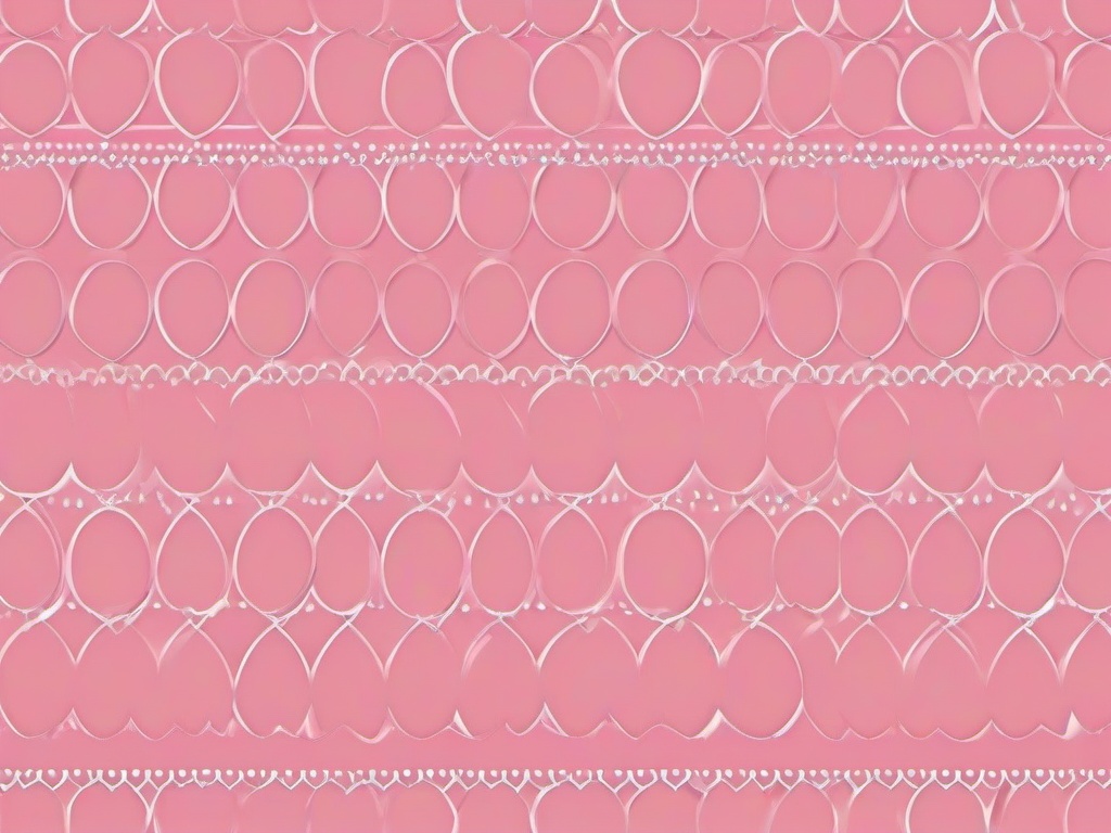 Pink Computer Background-Light pink with delicate scalloped edges and heart details  background wallpaper