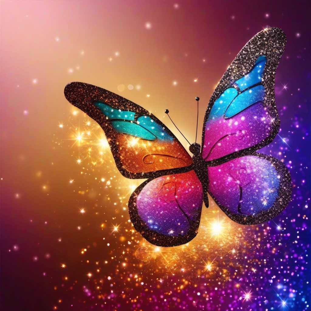 Glitter background - butterfly sparkle background  