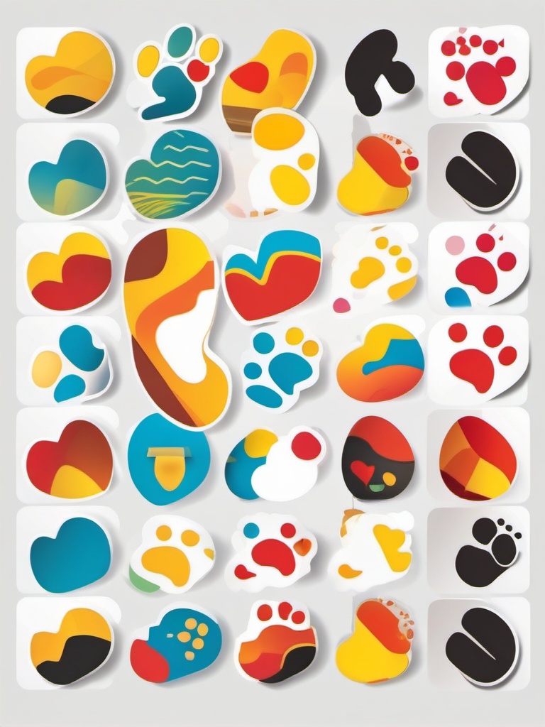 Footprints Emoji Sticker - Leaving a mark, , sticker vector art, minimalist design