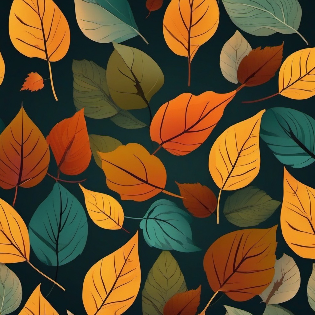 Cute Fall Wallpaper - Falling Leaves in the Forest wallpaper, abstract art style, patterns, intricate