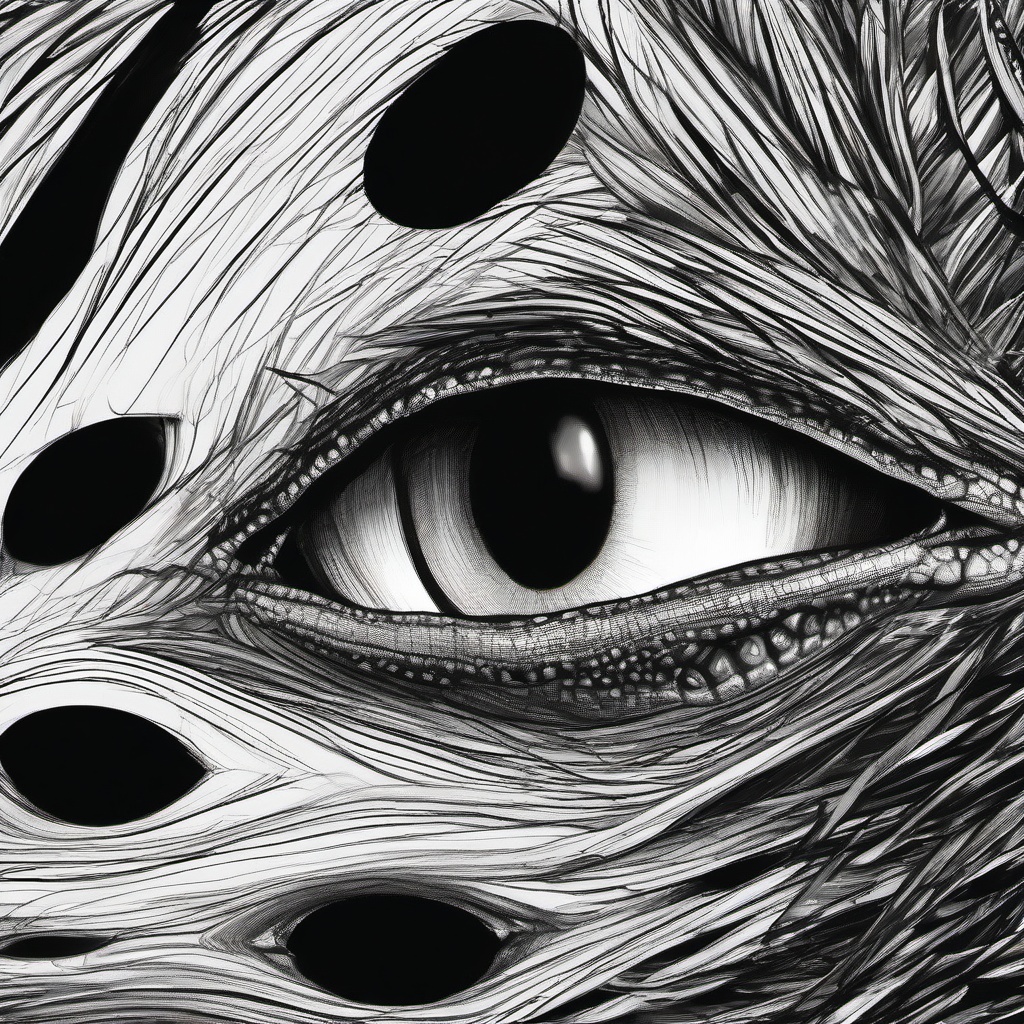 drawing of a crocodile eye  minimal rough sketch scribbles,doodles,black and white