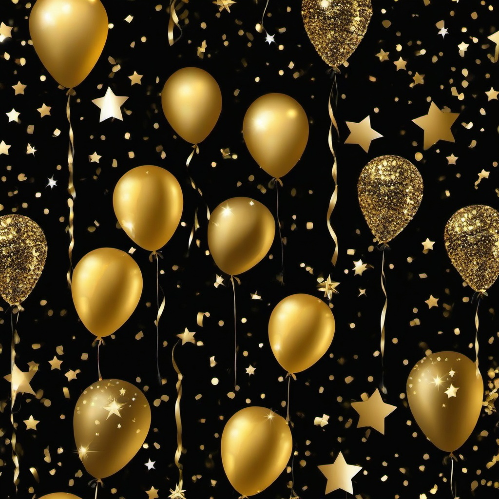 Party Background Wallpaper - black gold background birthday  