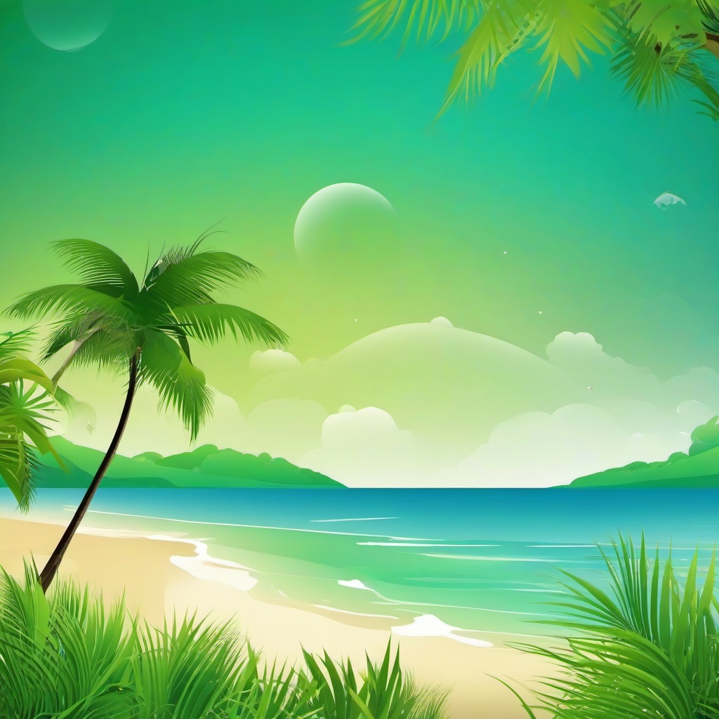 Beach background - green beach background  