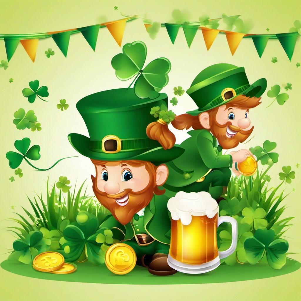 March clipart - St. Patrick’s Day celebration in March  