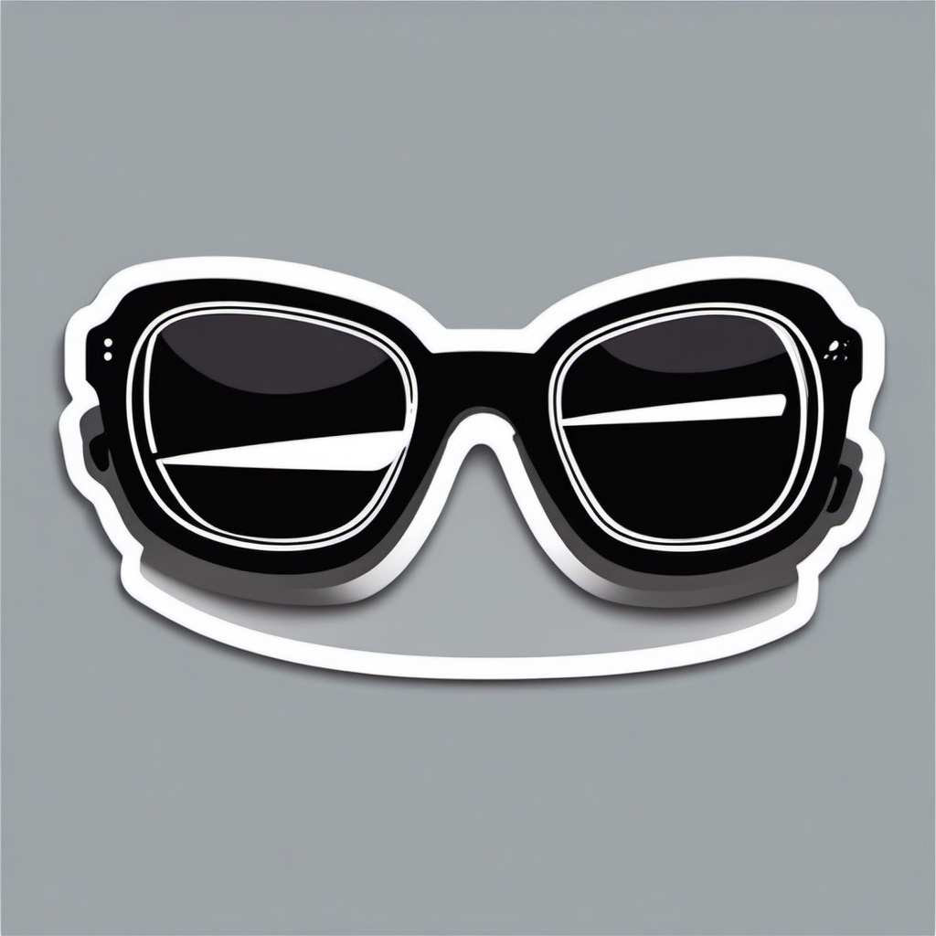 Sunglasses Sticker - Stylish sunglasses icon, ,vector color sticker art,minimal